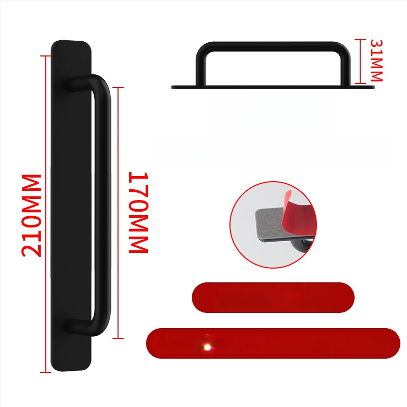 Wanson Handhandle – perforācijai nav nepieciešama rokture no alumīnija sakausējuma skapjiem, atvilktnēm un durvīm, pašlīmējoša, mūsdienīgs dizains