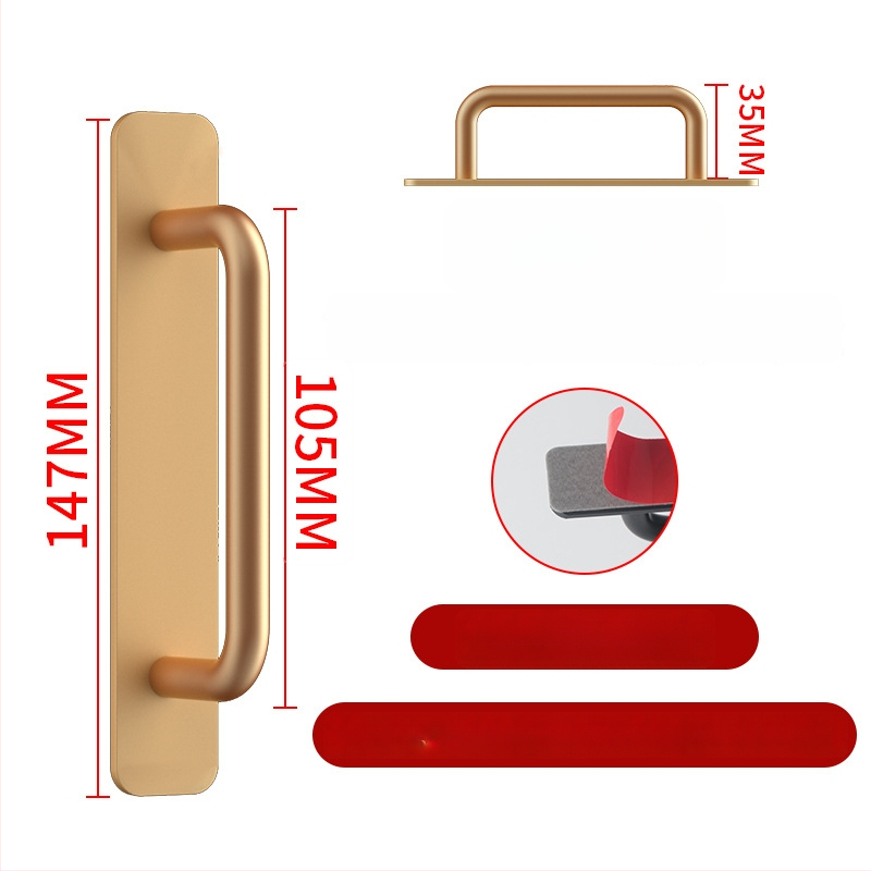 Wanson Handhandle – perforācijai nav nepieciešama rokture no alumīnija sakausējuma skapjiem, atvilktnēm un durvīm, pašlīmējoša, mūsdienīgs dizains