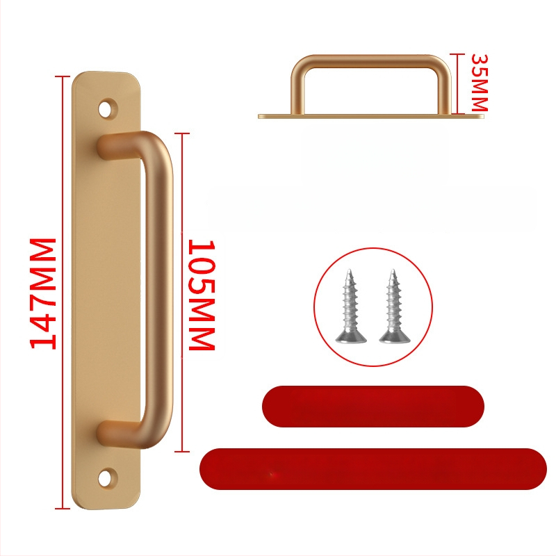 Wanson Handhandle – perforācijai nav nepieciešama rokture no alumīnija sakausējuma skapjiem, atvilktnēm un durvīm, pašlīmējoša, mūsdienīgs dizains