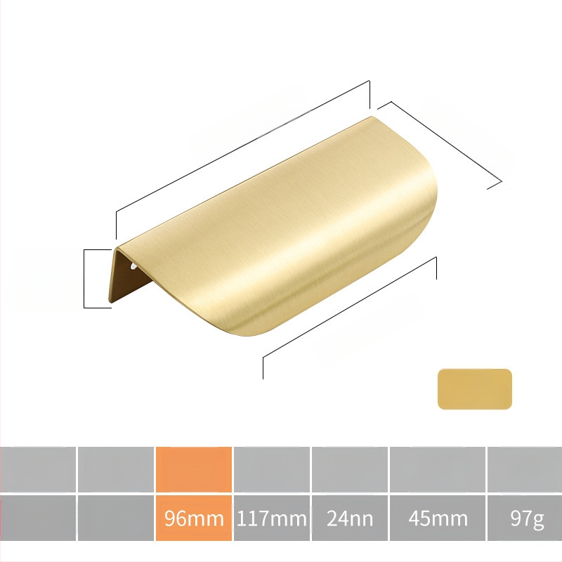 Latūnų spintelės durų rankena su lapų įkvėptu dizainu (Modelis 1038; Medžiaga: latūnas; Procesas: liejimas spaudimu; Taikymas: spintelės durys; Stilius: Šviesus prabanga)