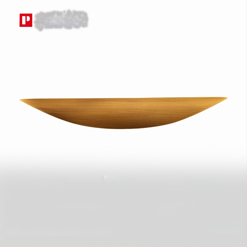 Latūnų spintelės durų rankena su lapų įkvėptu dizainu (Modelis 1038; Medžiaga: latūnas; Procesas: liejimas spaudimu; Taikymas: spintelės durys; Stilius: Šviesus prabanga)