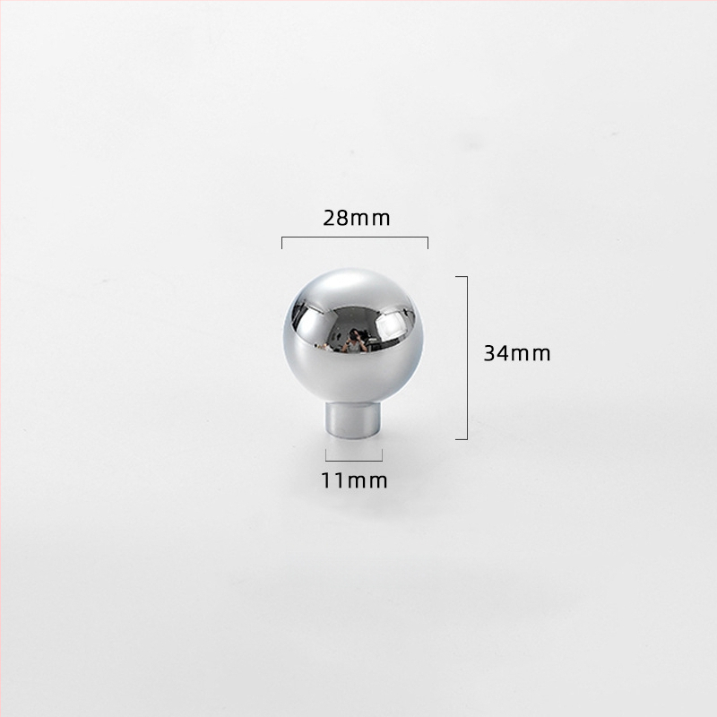 Misiņa garderobes rokturis, apaļš, ar vienu atveri, hromēts pārklājums