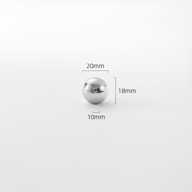 Misiņa garderobes rokturis, apaļš, ar vienu atveri, hromēts pārklājums