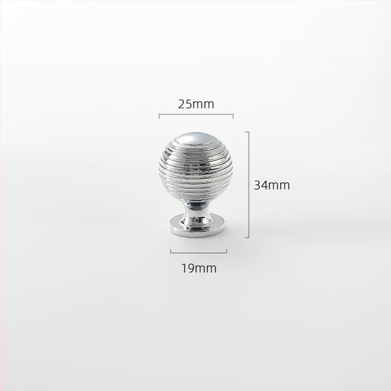 Misiņa garderobes rokturis, apaļš, ar vienu atveri, hromēts pārklājums