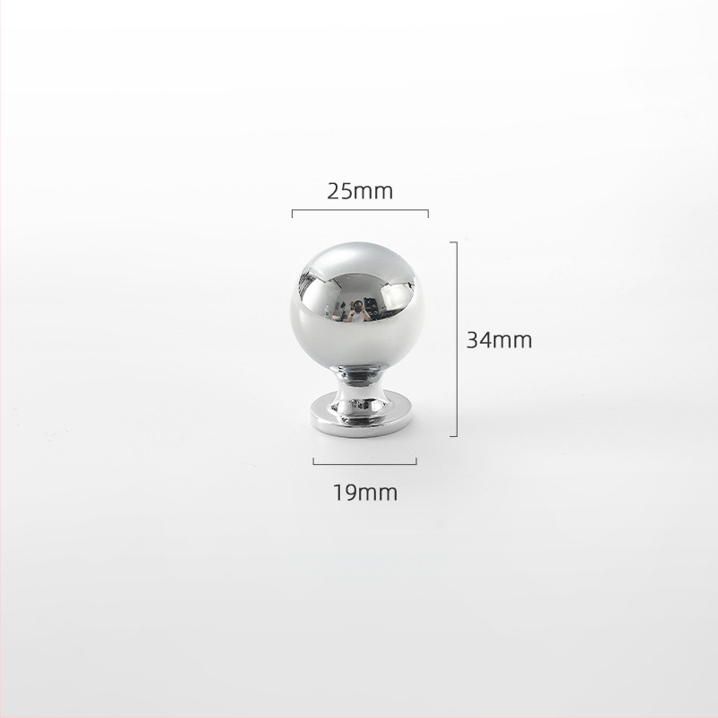 Misiņa garderobes rokturis, apaļš, ar vienu atveri, hromēts pārklājums