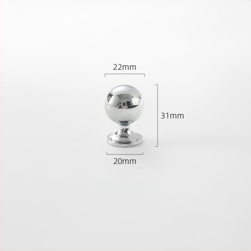 Misiņa garderobes rokturis, apaļš, ar vienu atveri, hromēts pārklājums