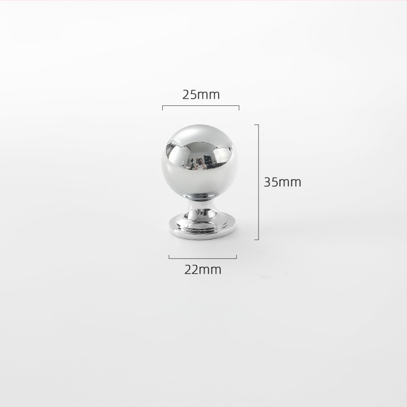 Misiņa garderobes rokturis, apaļš, ar vienu atveri, hromēts pārklājums