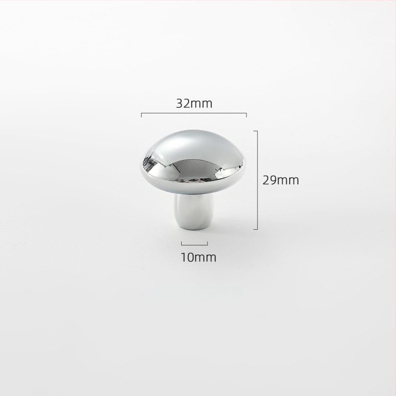 Misiņa garderobes rokturis, apaļš, ar vienu atveri, hromēts pārklājums