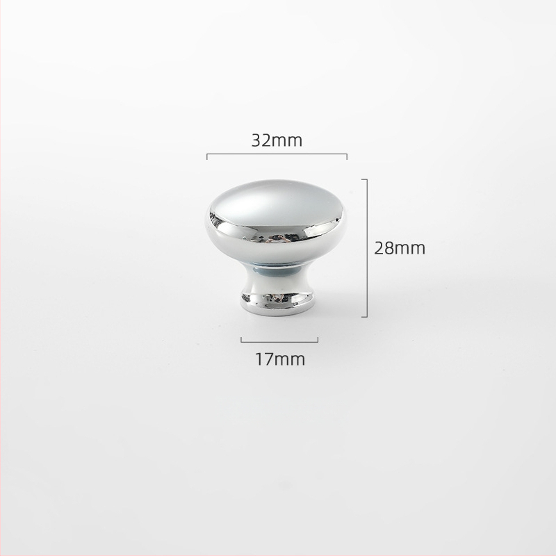 Misiņa garderobes rokturis, apaļš, ar vienu atveri, hromēts pārklājums