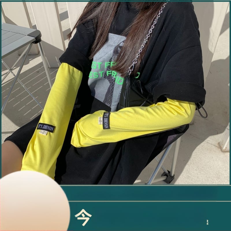 Ice Silk μανίκι με UV προστασία για οδήγηση; καλοκαιρινό ελαφρύ και μινιμαλιστικό στυλ; βασική σύνθεση 71–80% πολυεστέρας.