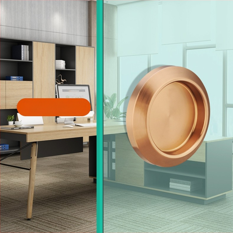 Nerūsējošā tērauda apaļa roktura stikla durvīm, piemērots vannas/dušas kabīnei, moderns minimālisks stils, virsmas: matētas, spīdīgas vai elektroplātētas