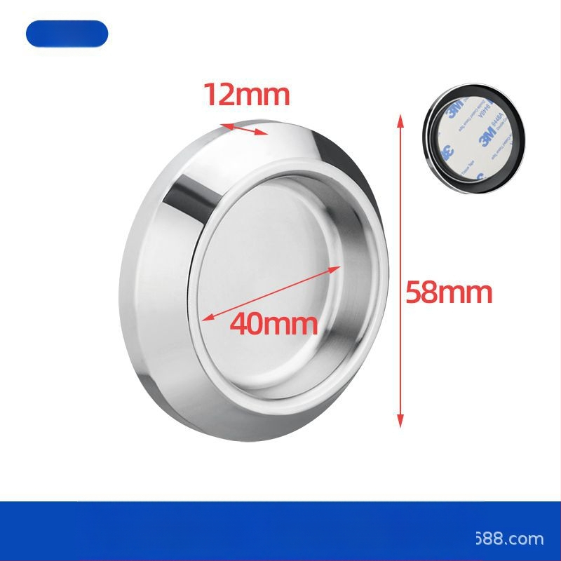 Nerūsējošā tērauda apaļa roktura stikla durvīm, piemērots vannas/dušas kabīnei, moderns minimālisks stils, virsmas: matētas, spīdīgas vai elektroplātētas