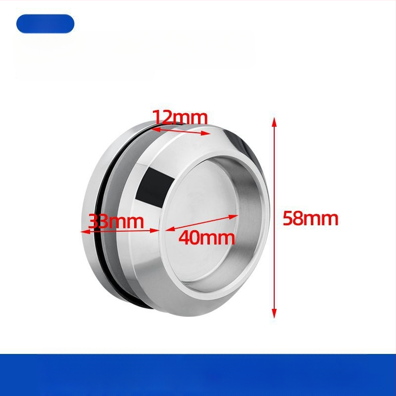 Nerūsējošā tērauda apaļa roktura stikla durvīm, piemērots vannas/dušas kabīnei, moderns minimālisks stils, virsmas: matētas, spīdīgas vai elektroplātētas