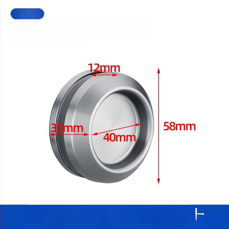 Nerūsējošā tērauda apaļa roktura stikla durvīm, piemērots vannas/dušas kabīnei, moderns minimālisks stils, virsmas: matētas, spīdīgas vai elektroplātētas
