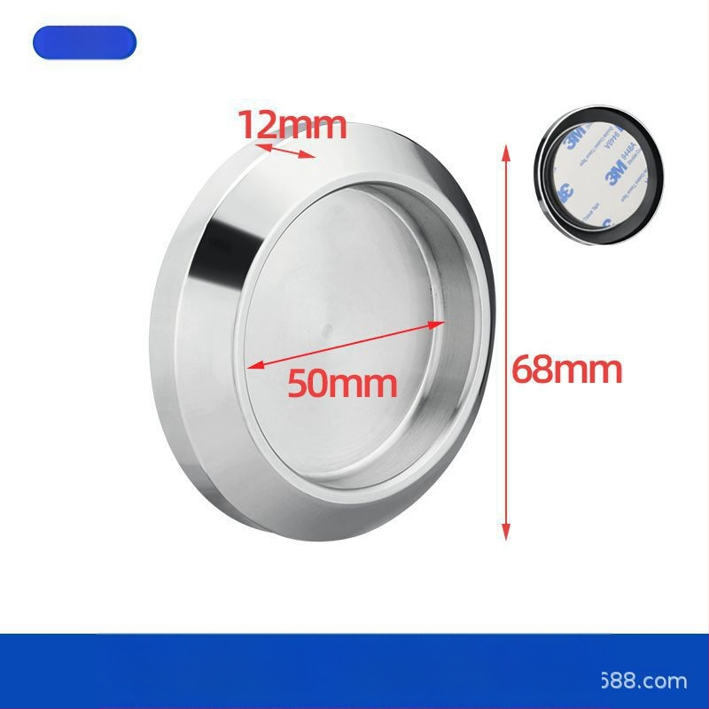 Nerūsējošā tērauda apaļa roktura stikla durvīm, piemērots vannas/dušas kabīnei, moderns minimālisks stils, virsmas: matētas, spīdīgas vai elektroplātētas