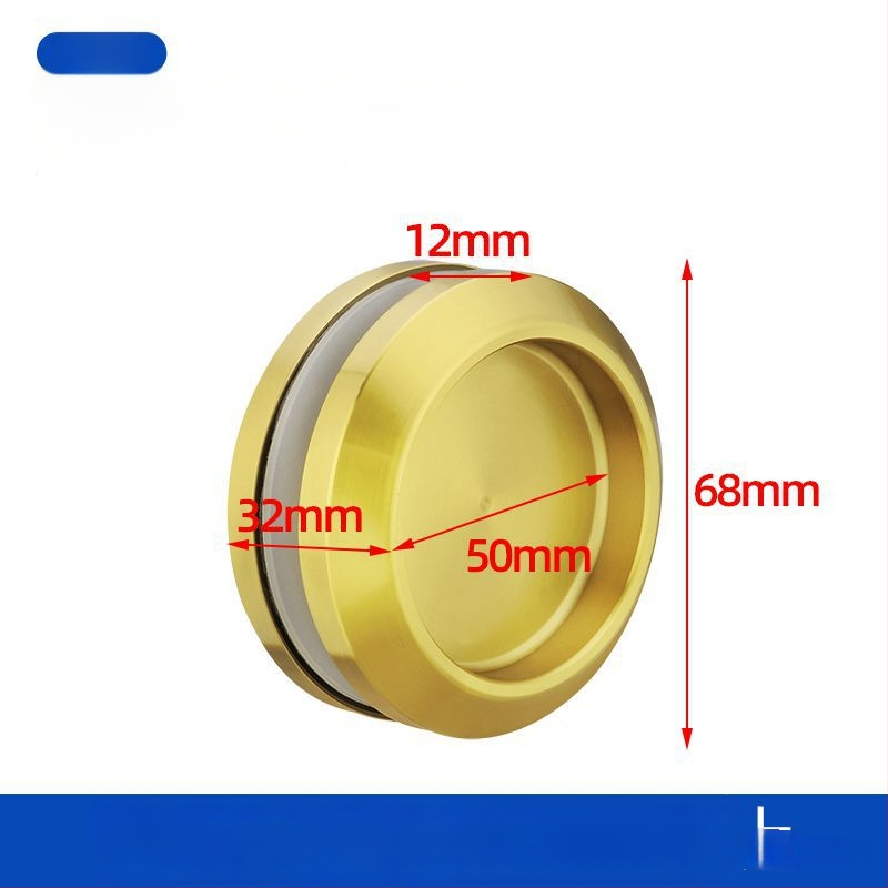 Nerūsējošā tērauda apaļa roktura stikla durvīm, piemērots vannas/dušas kabīnei, moderns minimālisks stils, virsmas: matētas, spīdīgas vai elektroplātētas