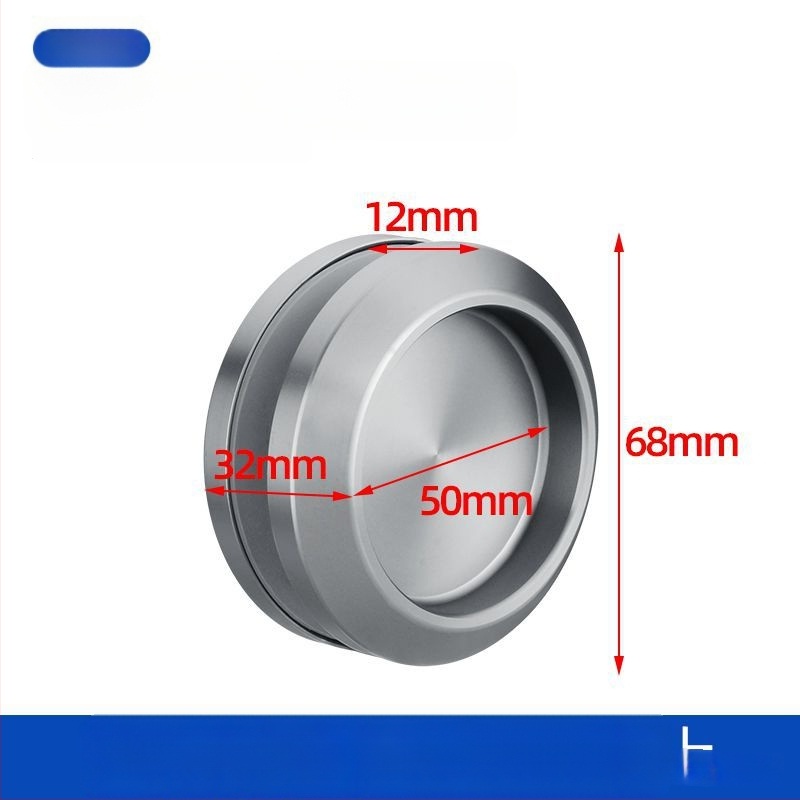 Nerūsējošā tērauda apaļa roktura stikla durvīm, piemērots vannas/dušas kabīnei, moderns minimālisks stils, virsmas: matētas, spīdīgas vai elektroplātētas