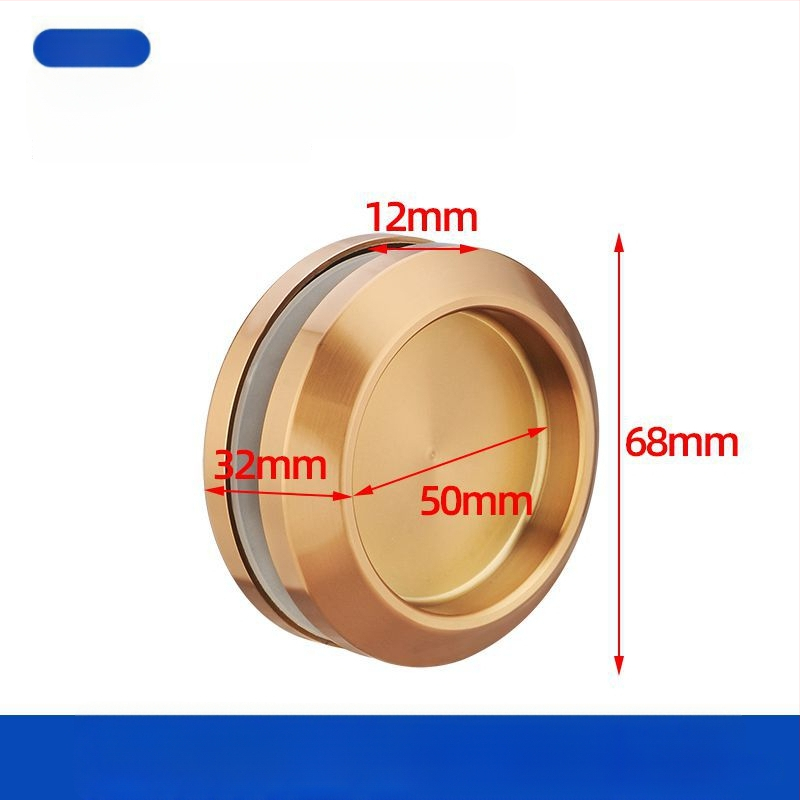 Nerūsējošā tērauda apaļa roktura stikla durvīm, piemērots vannas/dušas kabīnei, moderns minimālisks stils, virsmas: matētas, spīdīgas vai elektroplātētas