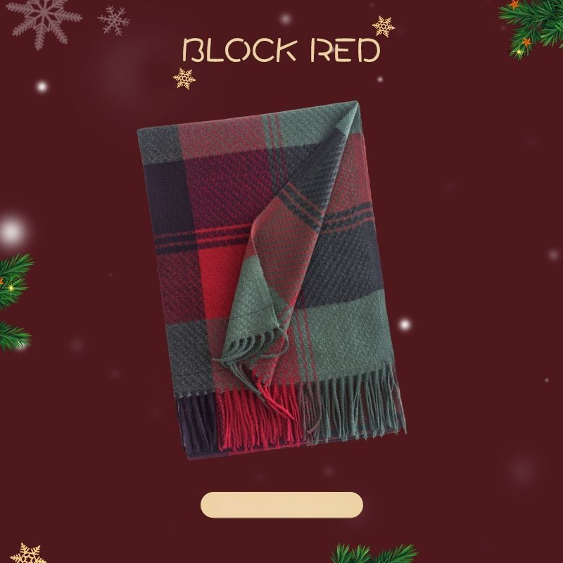 Дамски зимен шал в корейски стил, луксозно усещане, универсално носене (материал: изкуствен кашмир/акрил; сезон: зима; пускане: есен 2024)