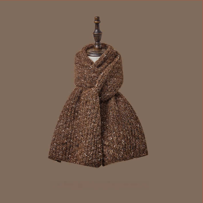 Maillard ретро шал за момичета, зима 2025, топъл с ресни