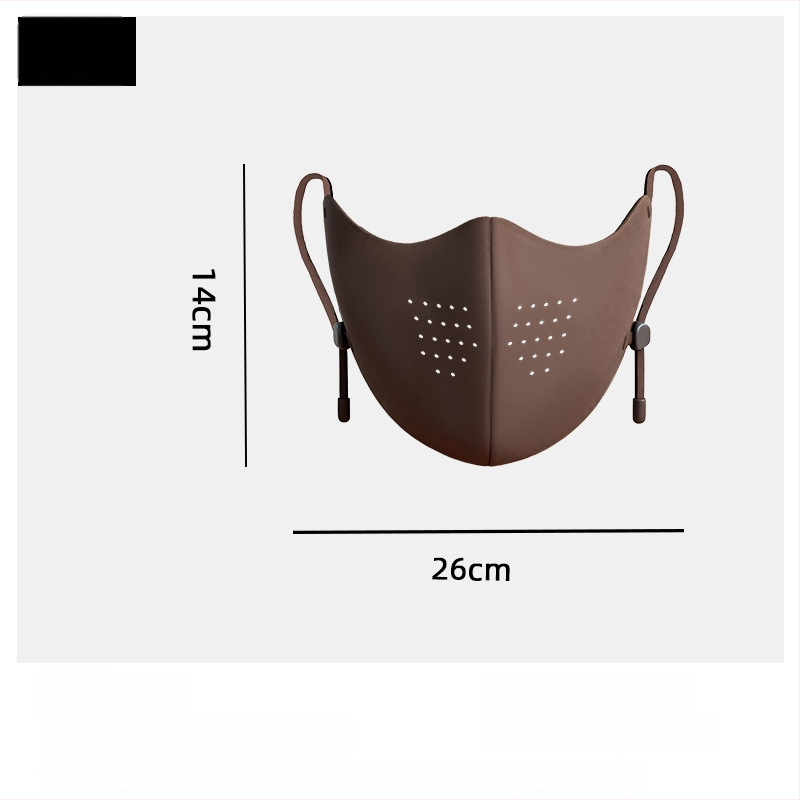 Топла есенно-зимна найлонова маска за лице с UPF50+ UV защита, ушни куки, монохромен модел, унисекс