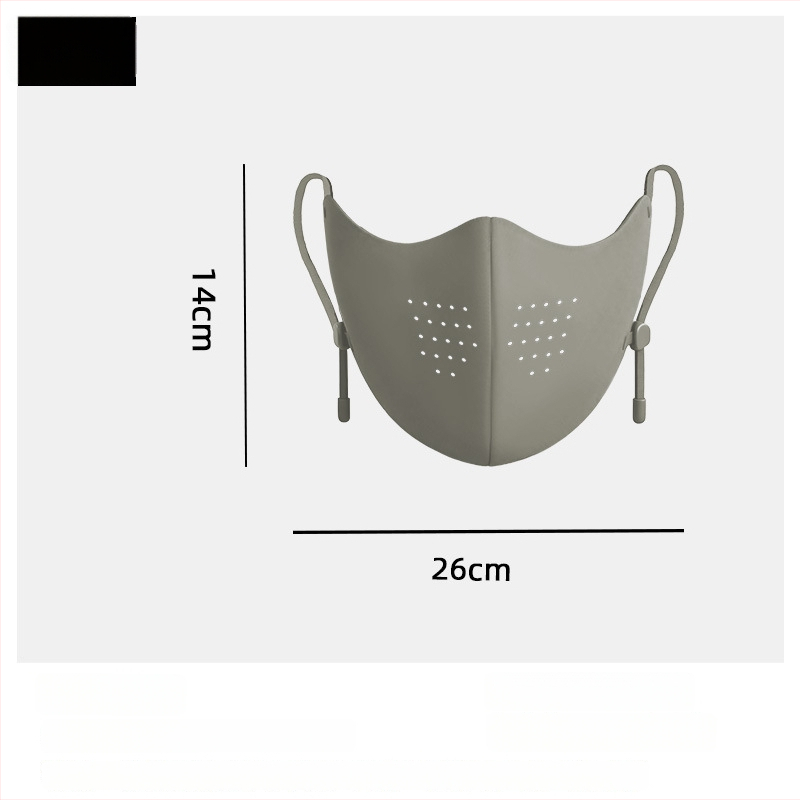Топла есенно-зимна найлонова маска за лице с UPF50+ UV защита, ушни куки, монохромен модел, унисекс
