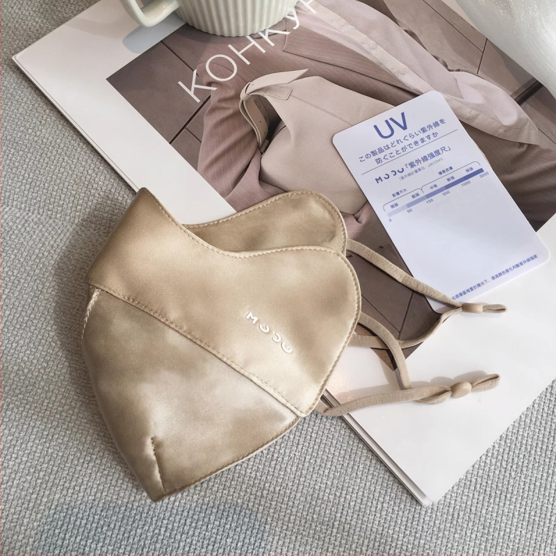 Копринена маска за лице – 100% коприна, лятна и дишаща, UV защита UPF50+, ушна презрамка, триизмерна форма