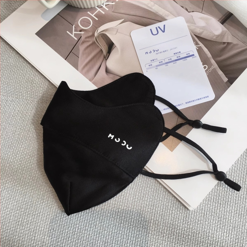 Копринена маска за лице – 100% коприна, лятна и дишаща, UV защита UPF50+, ушна презрамка, триизмерна форма