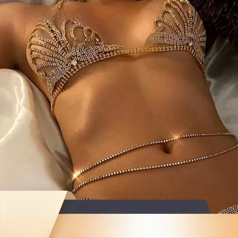 Keha kett kristallidega, lillemotiiv, geomeetriline stiil, teemantviimistlus, kohandatav