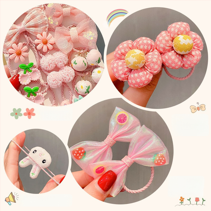 Vaikų plaukų gumytė su kaspinu - rankų darbo, audinys, kilmės vieta: Jinhua, pavasaris 2025