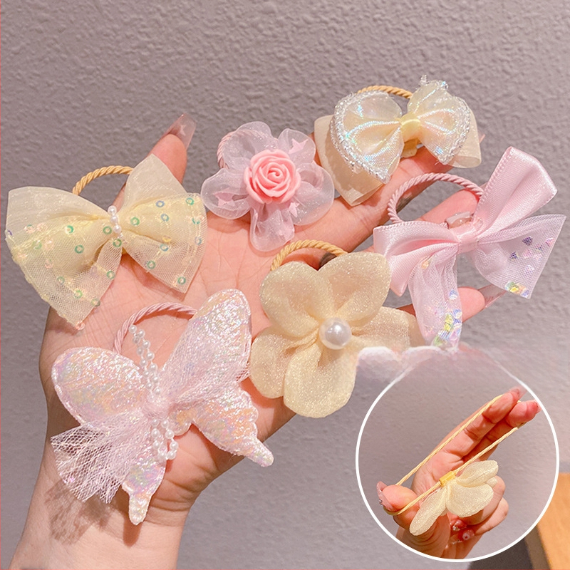 Laste juukseaksessuaar: kangast lillelipp, käsitöö, cartoon-stiilis, külgklips, sobib 0–10-aastastele