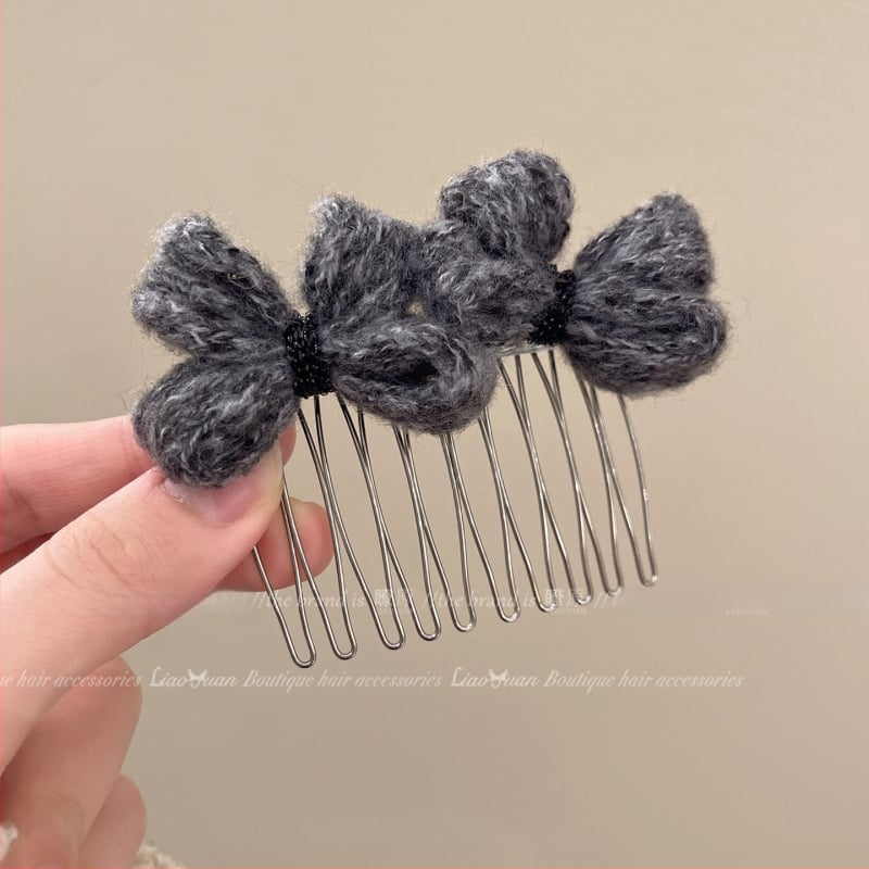 Панделкова щипка за коса, корейски стил, форма: панделка, материал: сплав, ръчна изработка, Зима 2025