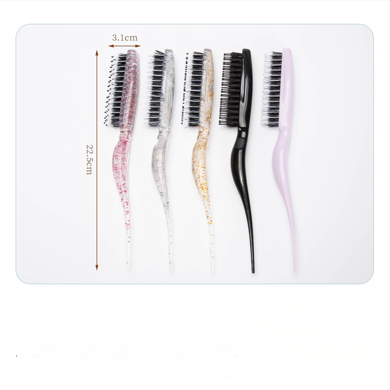 Фризьорски гребен Mei la Mei, пластмасов (Категория: Фризьорски гребен; Марка: Mei la Mei; Материал: Пластмаса)