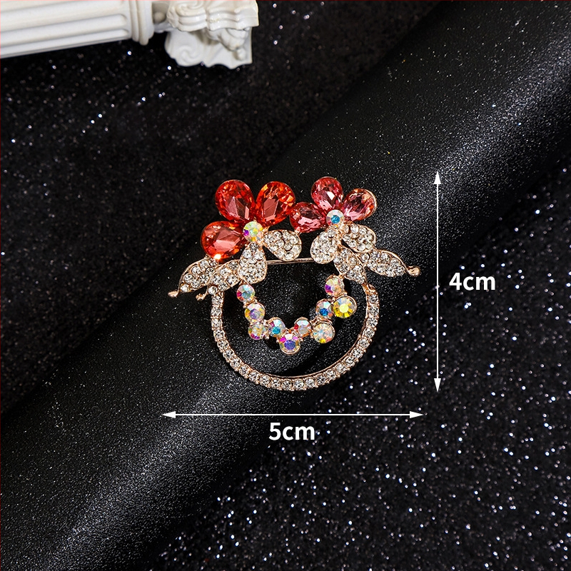 Женска брошка от сплав – закопчалка за копринен шал и връзване на подгъва на тениска, електроплатина, класически и универсален декоративен аксесоар, марка Yusheng