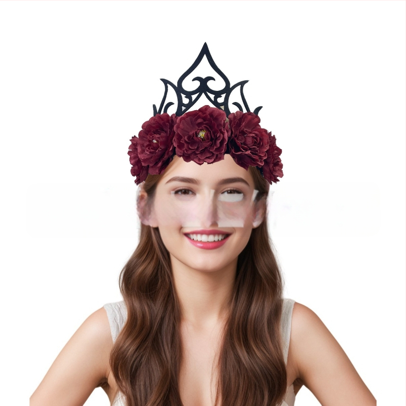 Peaehe – kunstlille kroon, käsitööriie, naiselik stiil, Queen Crown, kohandatav töötlemine