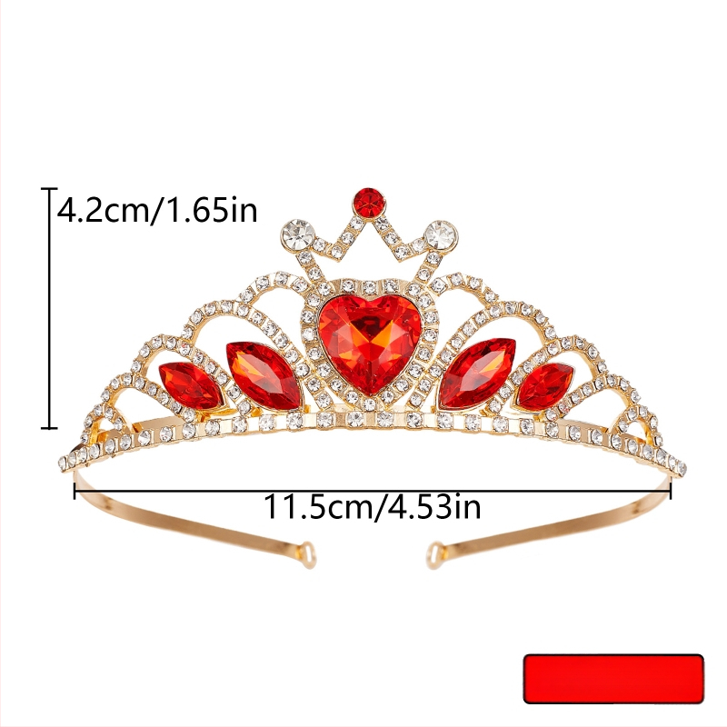 Laste krooniga peavõru - võrkmaterjal, kroonikujuline vorm, elektroplating, kristallid, bränd Ibaolai