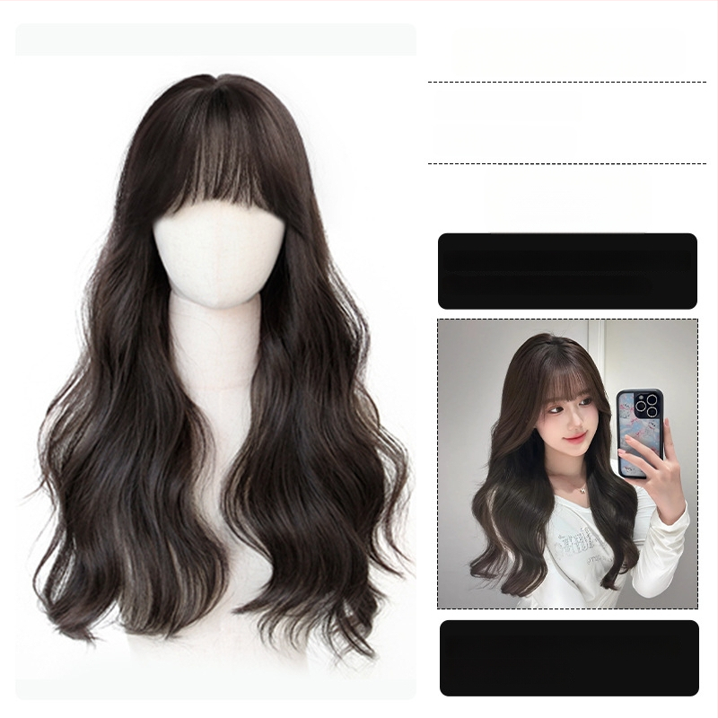 Perucă – păr lung drept cu breton; material: sârmă rezistentă la temperaturi înalte; mecanism de fabricație; Chu Chu