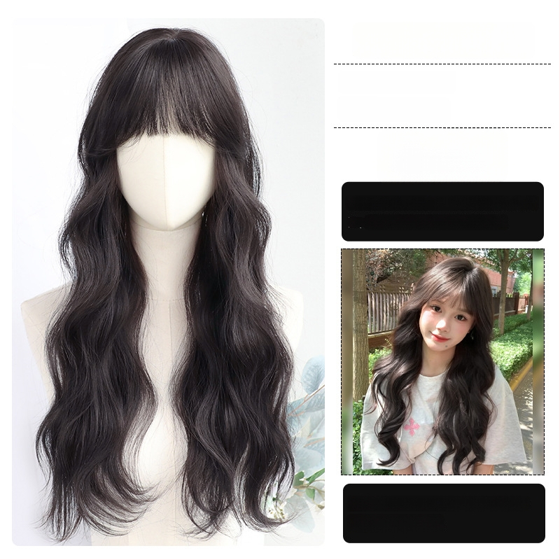 Perucă – păr lung drept cu breton; material: sârmă rezistentă la temperaturi înalte; mecanism de fabricație; Chu Chu