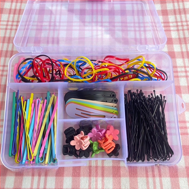 Juukseklammi komplekt U-kujuline veetilka kujuga, külgklipsiga, karbis, originaalne disain, juukseaksessuaarid, 2025 talv