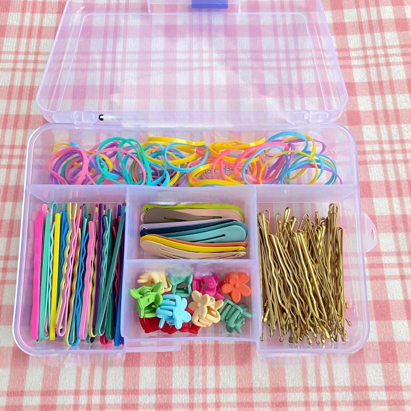 Juukseklammi komplekt U-kujuline veetilka kujuga, külgklipsiga, karbis, originaalne disain, juukseaksessuaarid, 2025 talv