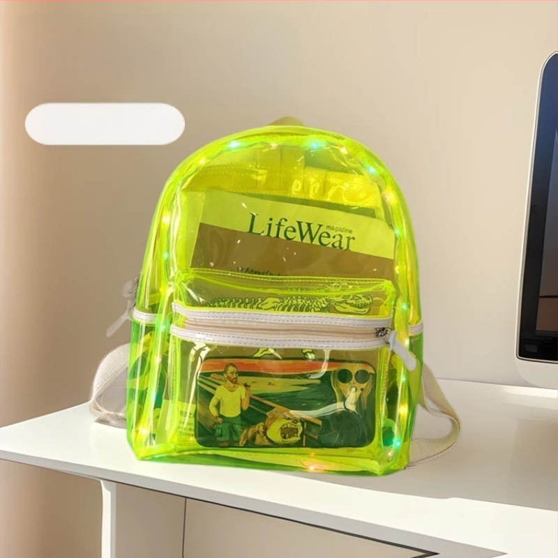 Jelly раница PVC, японски стил, с райе модел, 20–35 л, за 13-инчов лаптоп