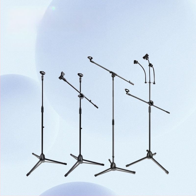 Mikrofona statīvs ar trim kājām, grīdas statīvs, vertikāls šķērsstienis, modelis 103