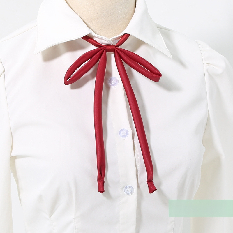 Λουλούδι για γιακά και γραβάτα-φιόγκος για γυναικείες σχολικές στολές, JK στυλ, πολυεστέρας, μονοχρωματικό σχέδιο, κανονικό πλάτος