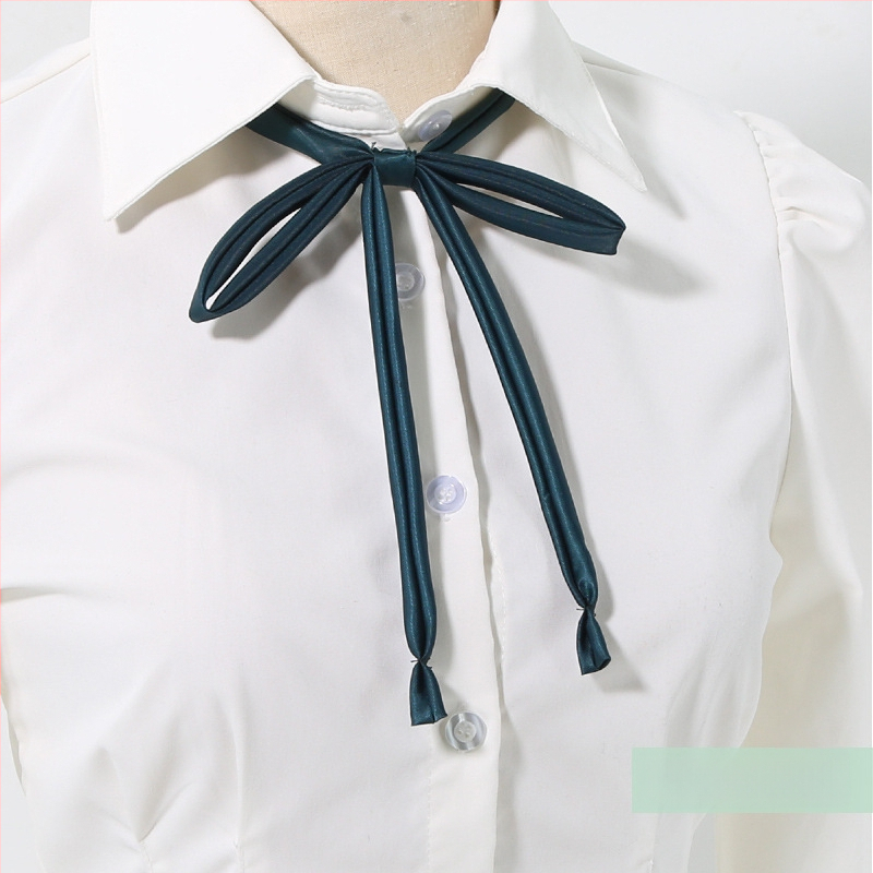 Λουλούδι για γιακά και γραβάτα-φιόγκος για γυναικείες σχολικές στολές, JK στυλ, πολυεστέρας, μονοχρωματικό σχέδιο, κανονικό πλάτος