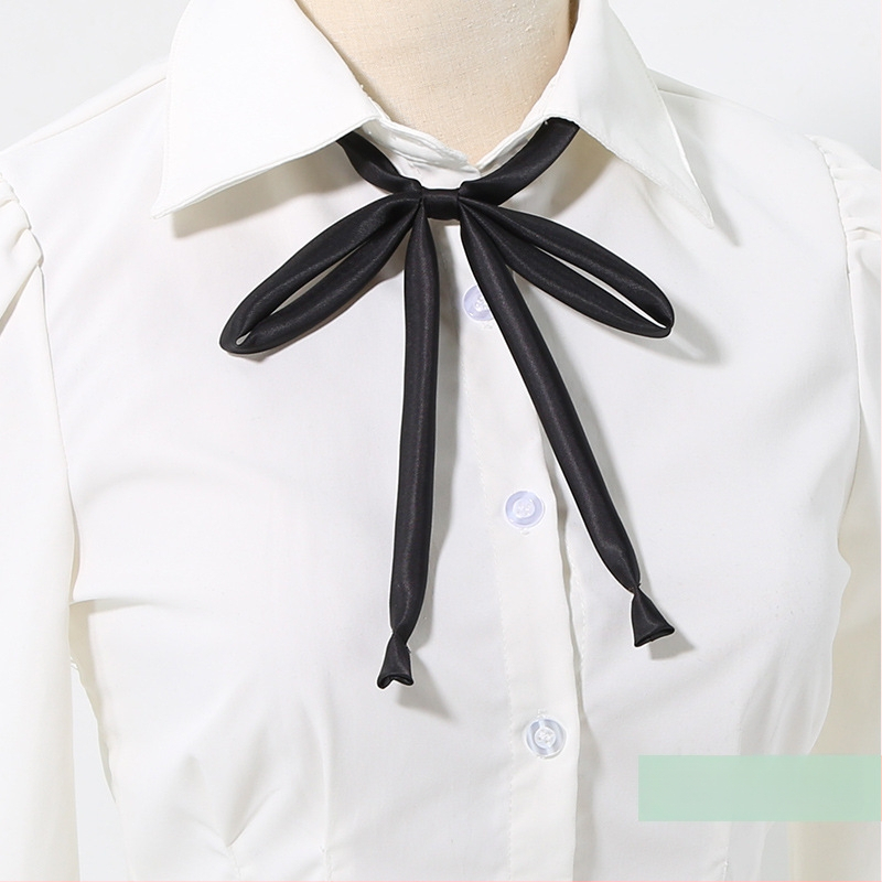 Λουλούδι για γιακά και γραβάτα-φιόγκος για γυναικείες σχολικές στολές, JK στυλ, πολυεστέρας, μονοχρωματικό σχέδιο, κανονικό πλάτος