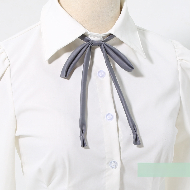 Λουλούδι για γιακά και γραβάτα-φιόγκος για γυναικείες σχολικές στολές, JK στυλ, πολυεστέρας, μονοχρωματικό σχέδιο, κανονικό πλάτος