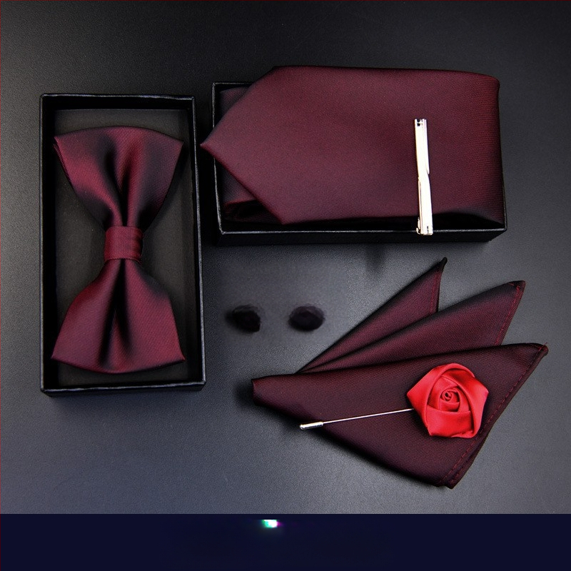 Σετ παπιγιόν για γάμο ανδρών, ριγέ σχέδιο, σχήματος βέλους, κανονικό πλάτος, πολυεστέρας