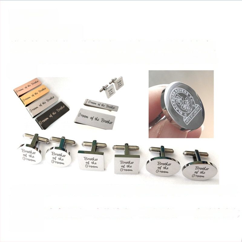 Nyakkendő klipe titánium acélból, matt felület, sík fej, uniszex, elektrolitikus bevonat, OEM/ODM