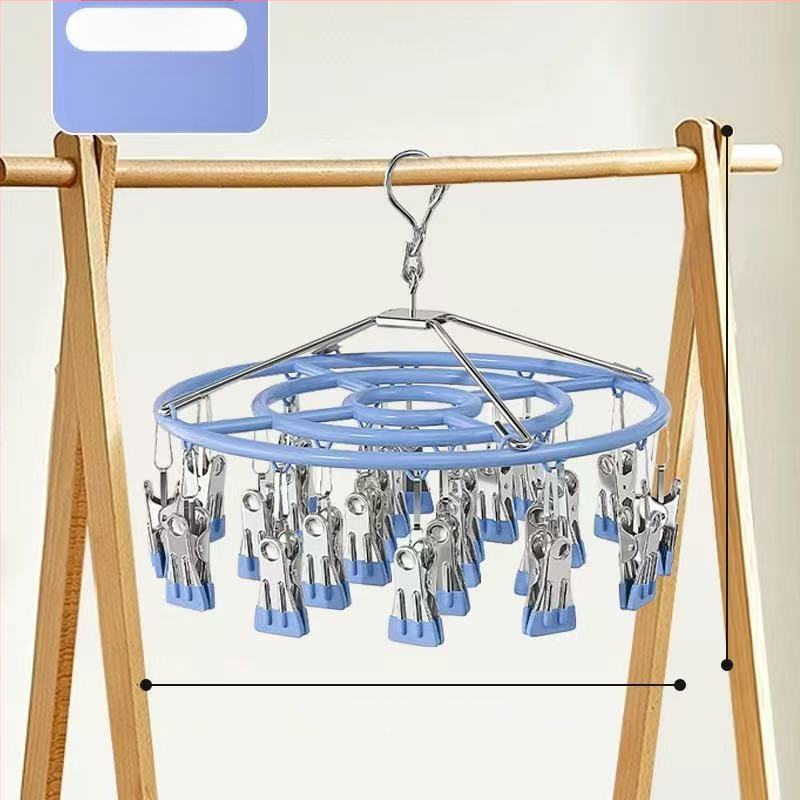 Кръгла сушилня за чорапи с 26 щипки, неръждаема стомана, модел 028, луксозен дизайн