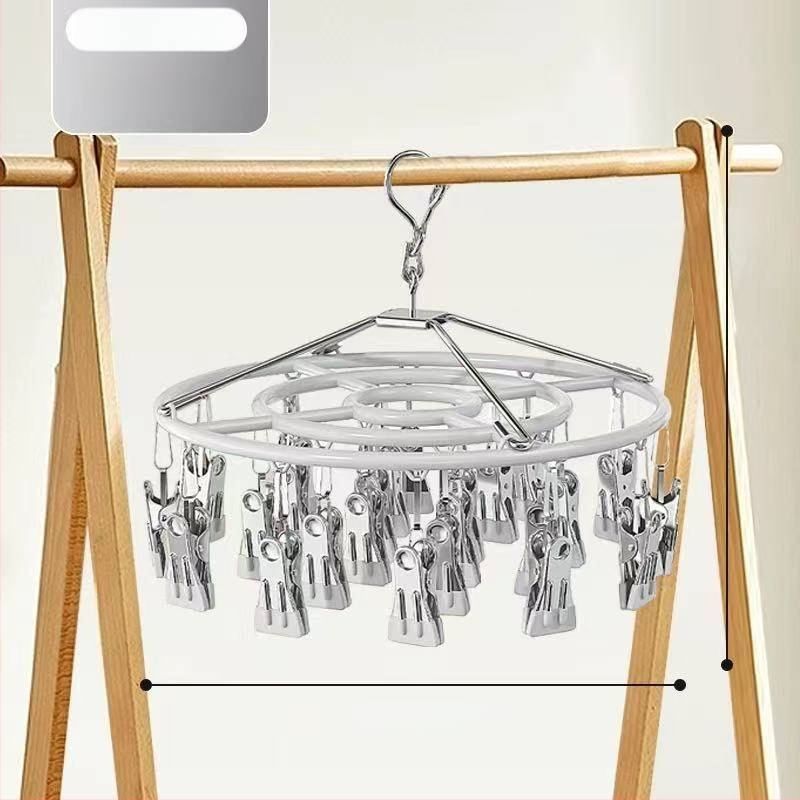 Кръгла сушилня за чорапи с 26 щипки, неръждаема стомана, модел 028, луксозен дизайн